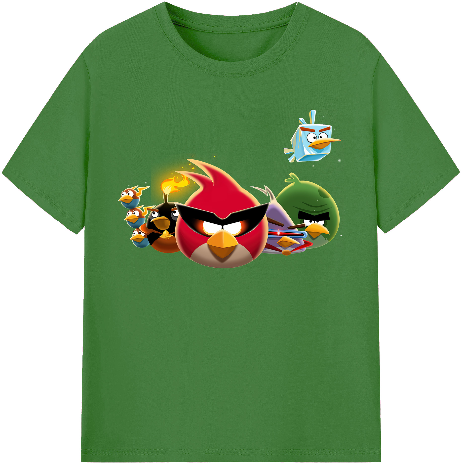 （画像用） Angry Birds アングリーバード レディースカジュアルプリントTシャツ（綿100％）